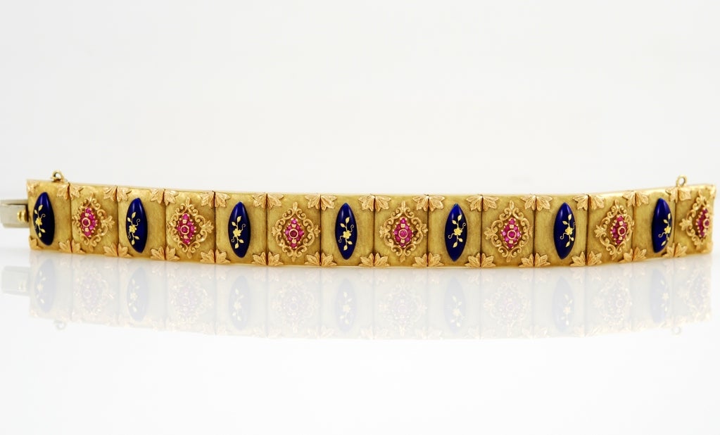 enamel ruby bracelets