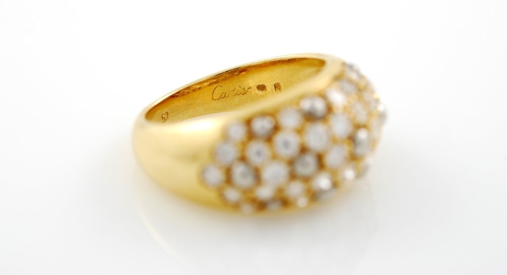 CARTIER Diamond Pearl Gold Ring/Earrings 3