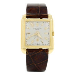 Vintage PATEK PHILIPPE Yellow Gold Square Wristwatch Ref.2486