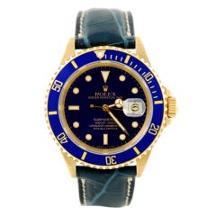 Rolex Yellow Gold Submariner Wristwatch Ref 16618