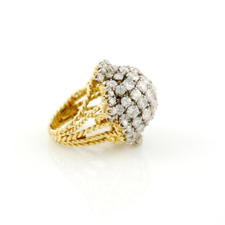 Yellow Gold and Diamond Dome Ring
