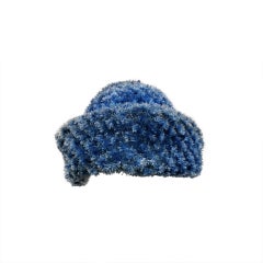 Blue Raffia Hat