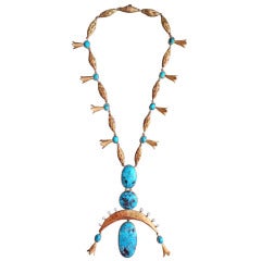 Alexander Kower Gold Turquoise Diamond Necklace