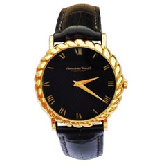 IWC Yellow Gold Wristwatch with Sculpted Bezel