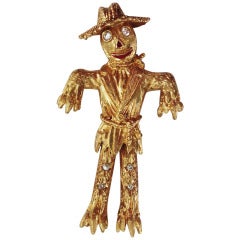 Diamond Yellow Gold Articulated Scarecrow