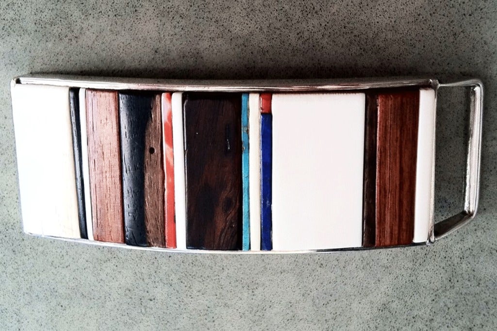 Charles Loloma Inlaid Buckle with Museum Provenance 2