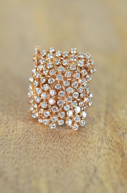 Flexible Diamond Cluster Ring For Sale 1