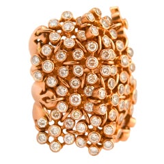 Flexible Diamond Cluster Ring