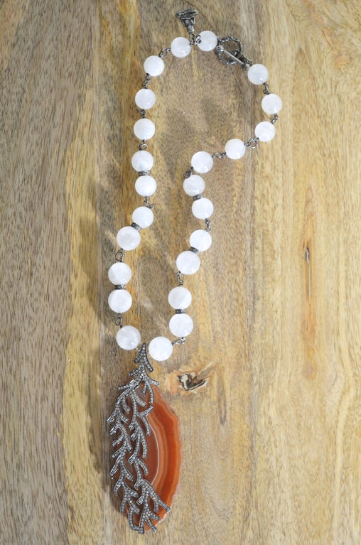 Diamond & Agate Necklace