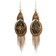 Emerald 
Diamond Fringe Earrings