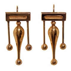 Antique Victorian 18k Gold Drop Earrings