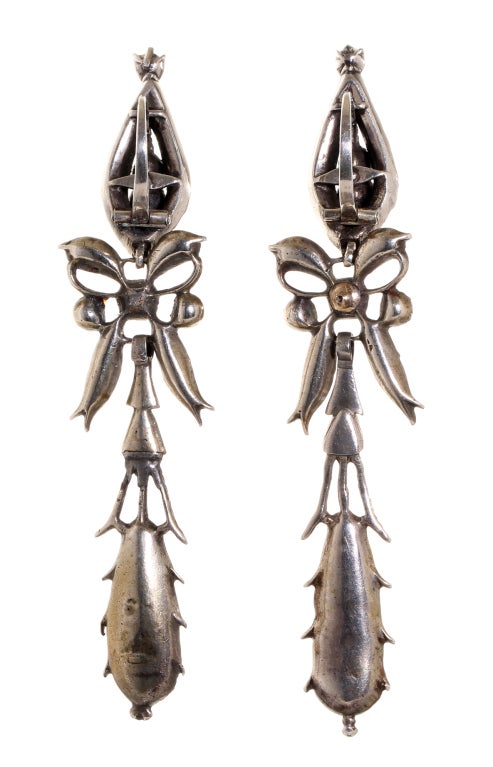 Georgian Late 18th Century Portuguese Pendeloque Earrings