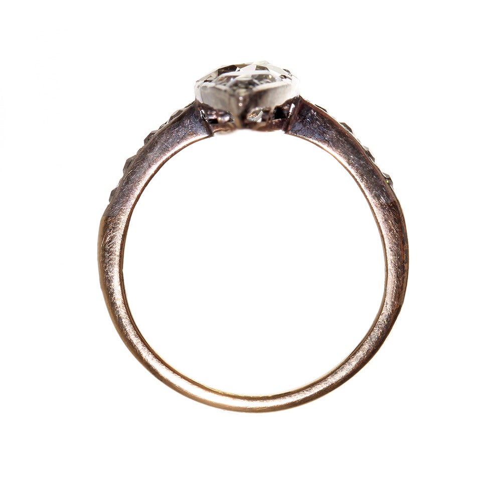 Edwardian Navette Cluster Diamond Ring