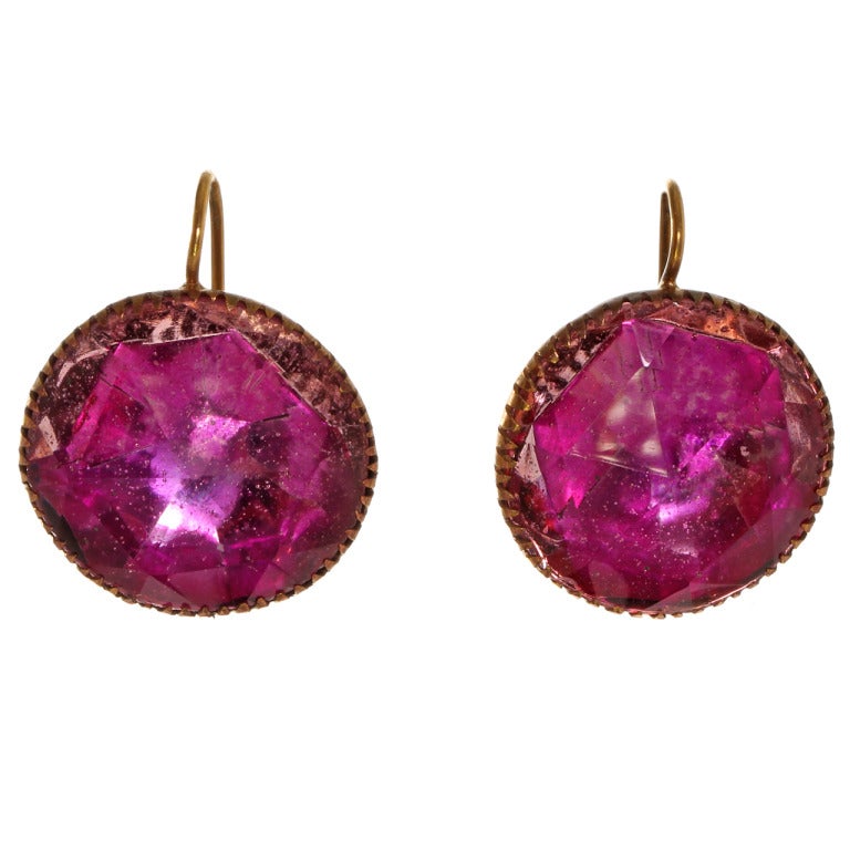 Queen Anne Pink Paste Earrings