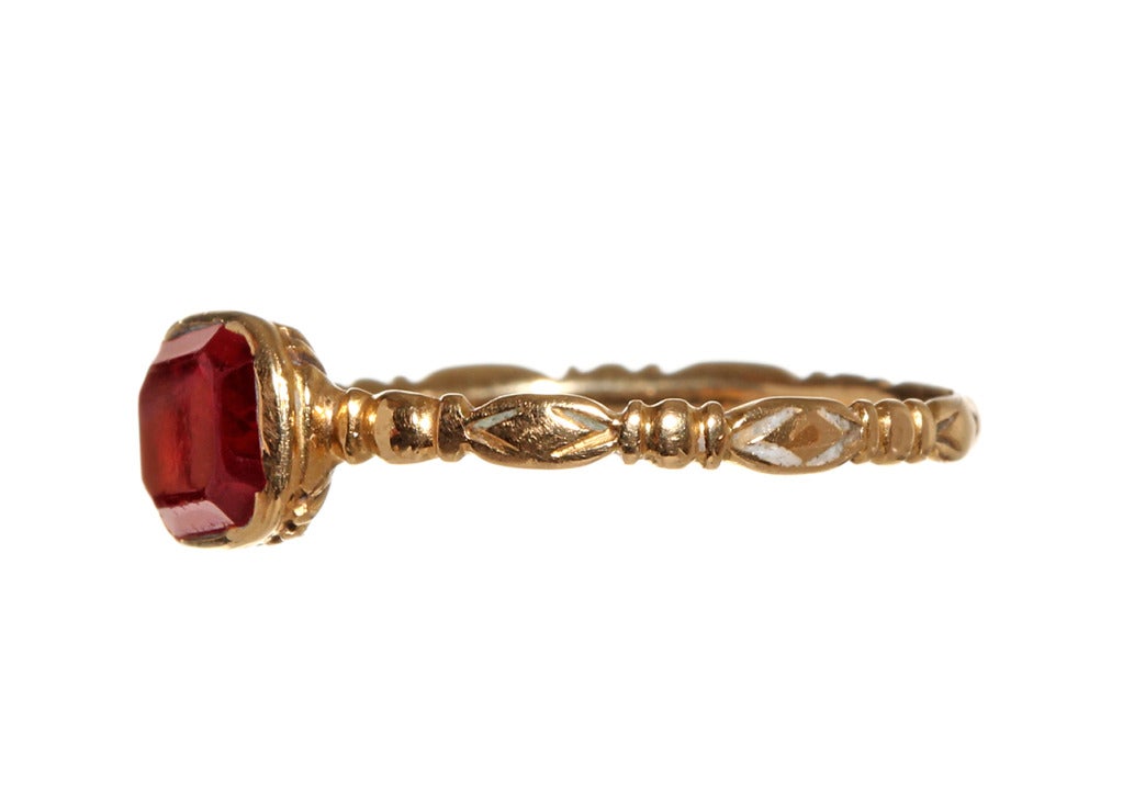 18th Century Georgian Era Garnet Ring