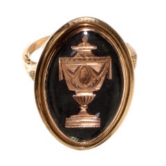 "Not lost but gone before" Georgian Urn Mourning Ring