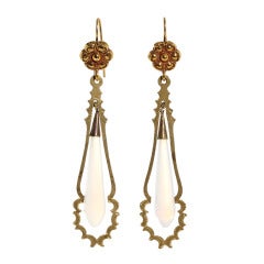 Early 19th Century French Torpedo Earrings