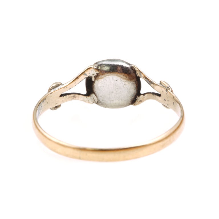 18th Century Georgian Era Rose Cut Solitaire Ring at 1stDibs