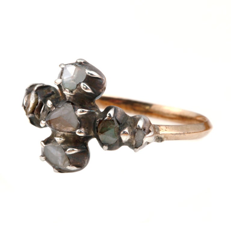 Women's Georgian Era Rose Cut Diamond Five Stone Ring