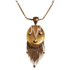 Antique High Victorian Gold Fringe Locket