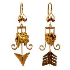 Gold Rush Earrings c1860s