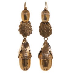 19th Century French Acorn Earrings