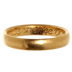 Posy Ring "Virtue in thee is a crown to me"