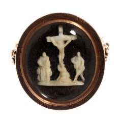 Georgian Carved Ivory Ring