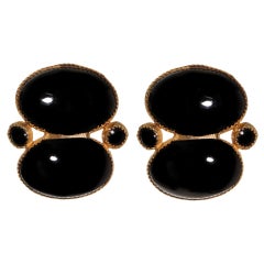 Black Queen Anne Earrings Circa 1700's