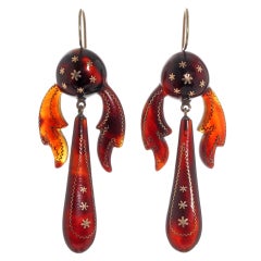 Victorian Piqué Wing Earrings