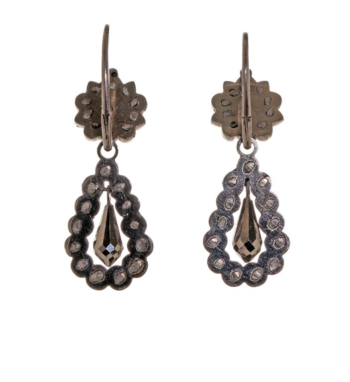 Women's Georgian Cut Steel Day & Night Earrings