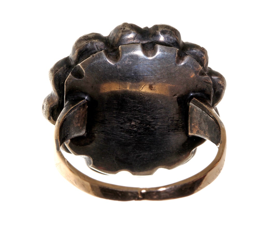 Women's Georgian Paste Cluster Ring For Sale