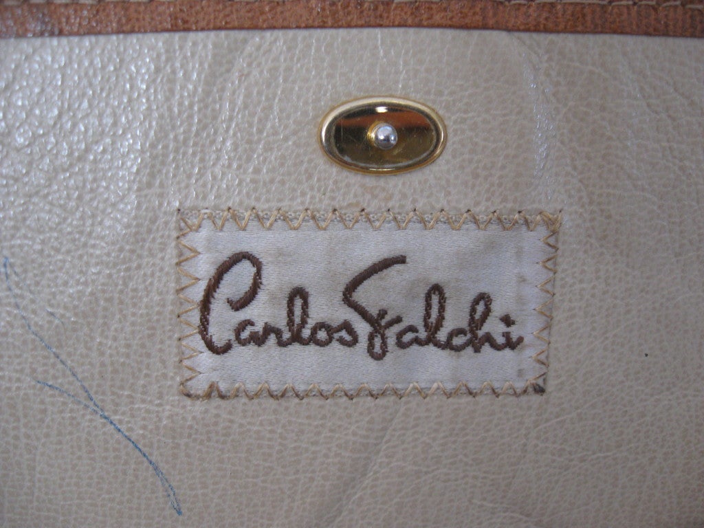 Snakeskin Envelope Clutch Bag By Carlos Falchi For Sale 4