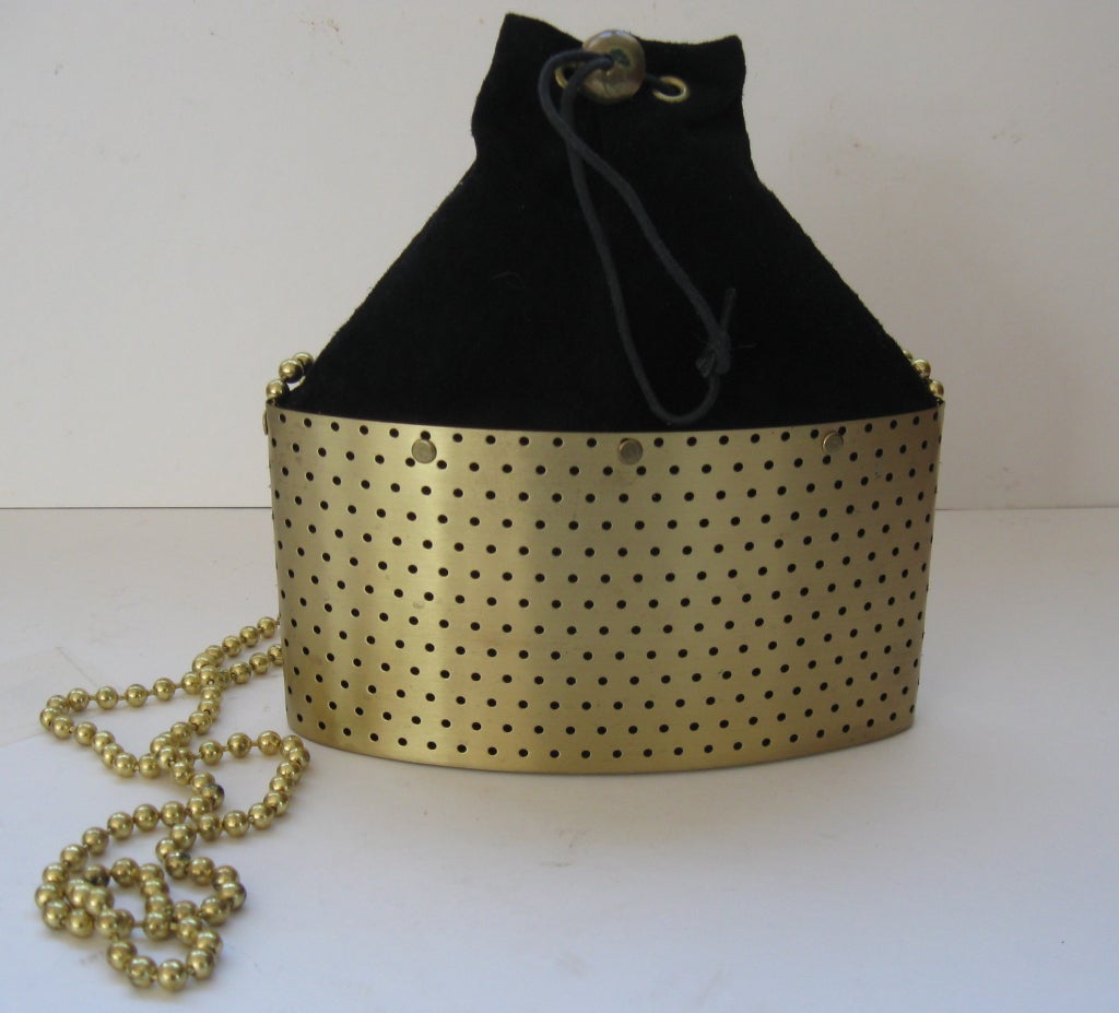 Metal Shoulder Bag By Wendy Stevens In Good Condition For Sale In St.amford , CT