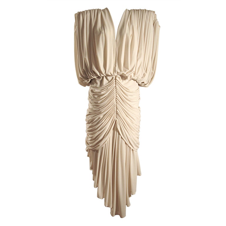 NORMA KAMALI 1984 ICONIC "GODDESS" DRESS For Sale