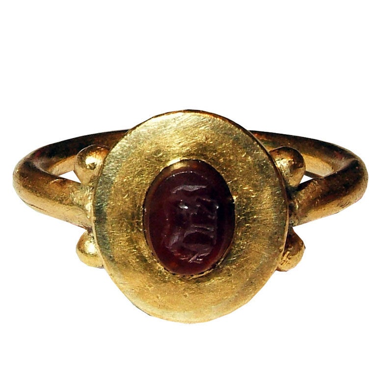 8th Century Merovingian Gemstone Ring For Sale