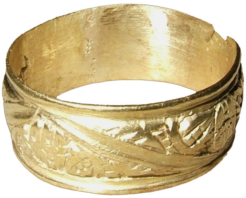 Medieval Posy Ring "mon cur"