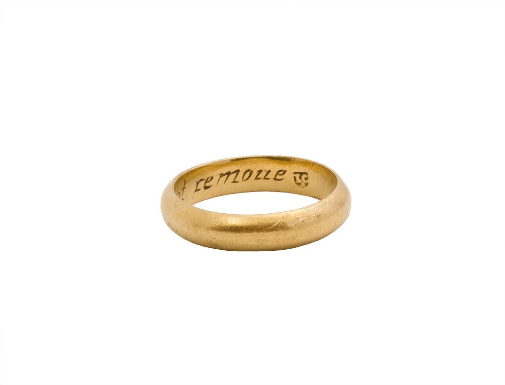 Women's or Men's Renaissance Posy Ring “Godly love will not remove”