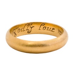 Renaissance Posy Ring “Godly love will not remove”