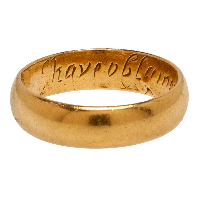 Posy ring "I have obtained whom god ordained" For Sale