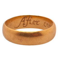 Renaissance Posy Ring "After Consent Ever Content"