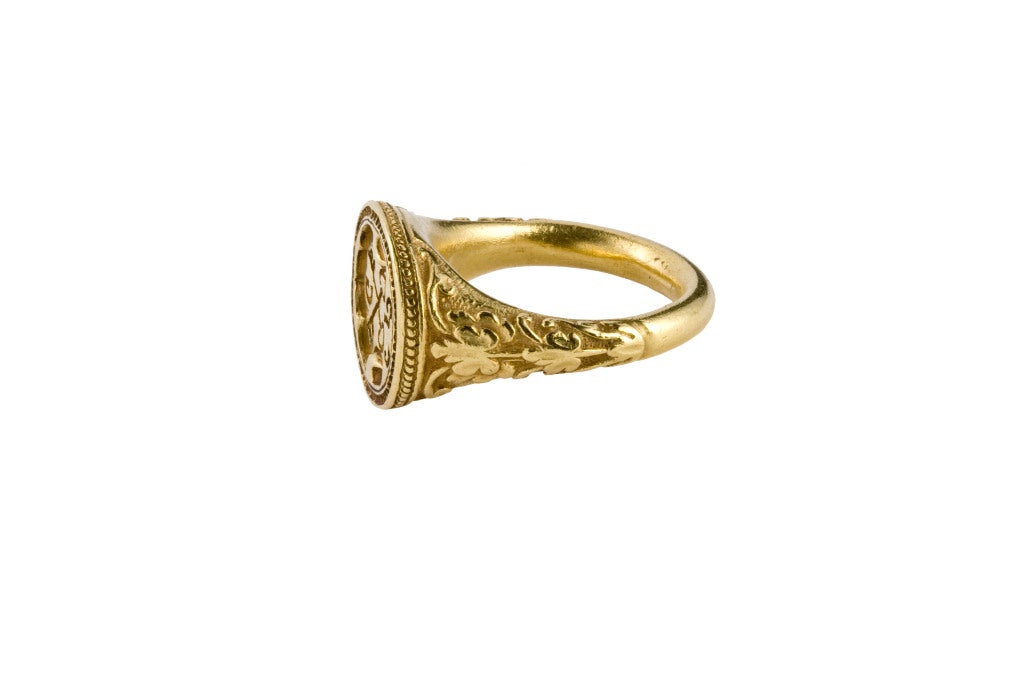 Men's Renaissance Signet Ring For Sale