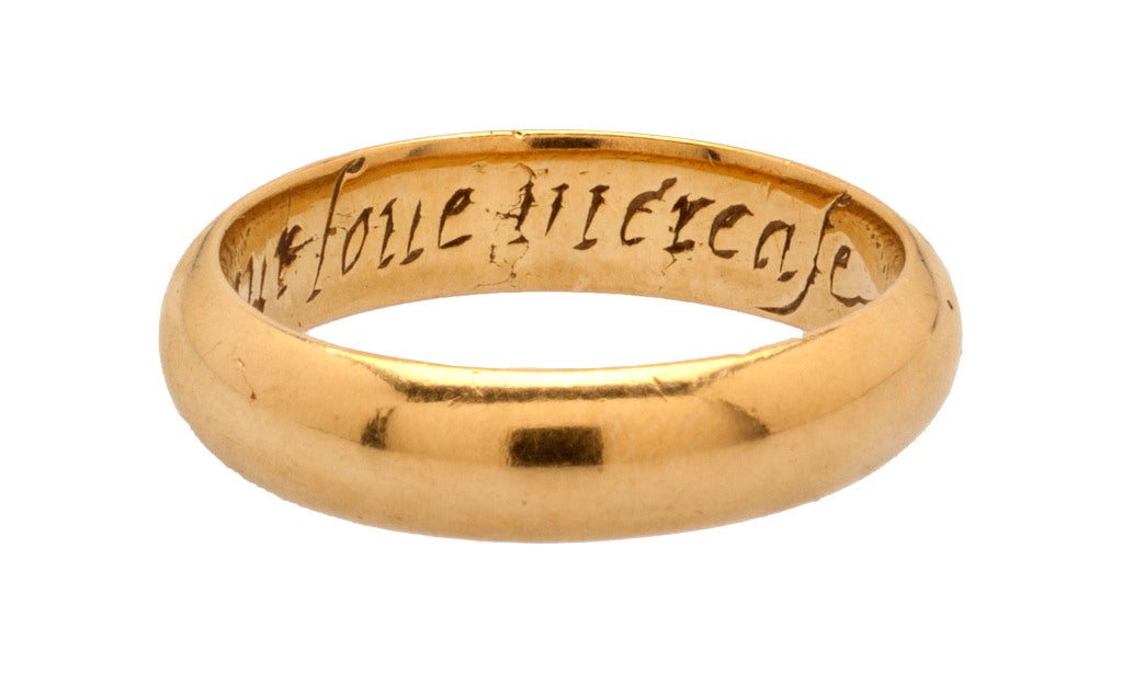 medieval love motto ring