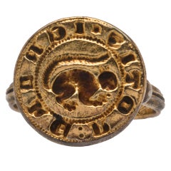 Signet Ring with a Squirrel