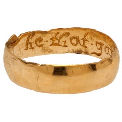 Renaissance Posy Ring "He That Gave This Gives Him Life"