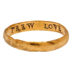 Renaissance Posy Ring "Trew Love Is My Desyre"