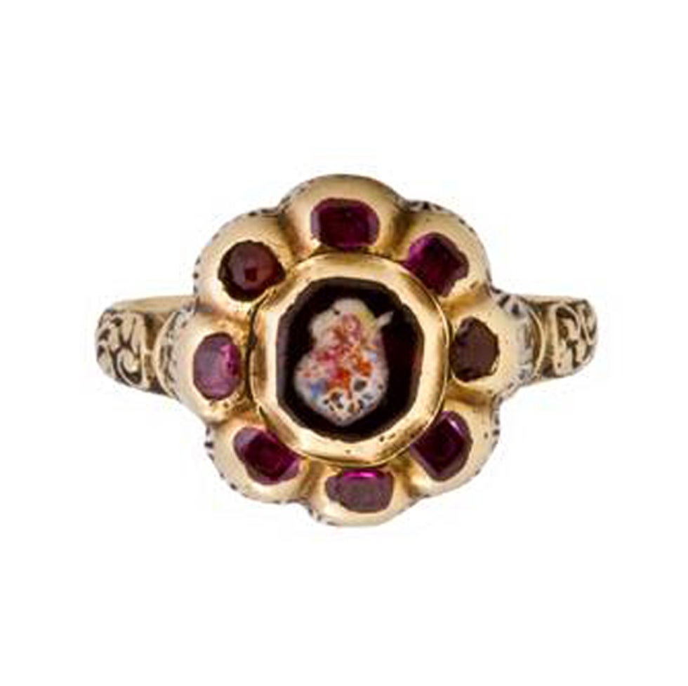 Baroque Gemstone Ring For Sale