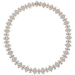 BUCCELLATI Diamond Foliate Link Necklace