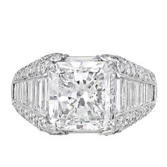Vintage 5.16 Carat Radiant-Cut Diamond Ring
