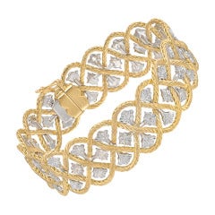 BUCCELLATI "Etoilee" Yellow & White Gold Bracelet